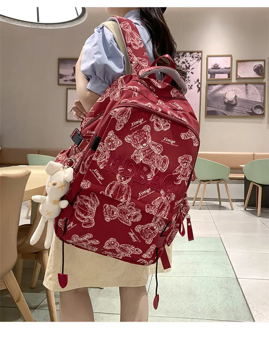 2025 School Bag For Girls College Students High school