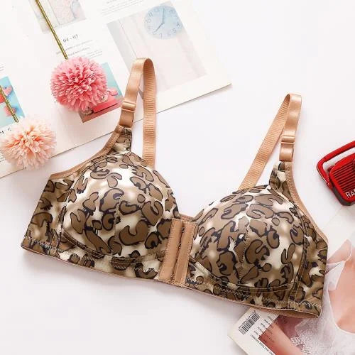Leopard Printed Front Open Padded Bra