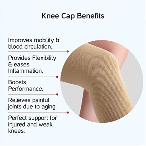 Knee Support Cap for Men & Women | Support Pain Relief During Sports, Gym, Running