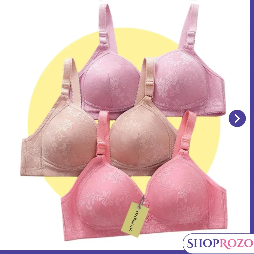 ShopRozo Bra for Women Ladies and Girls Foam Bra Random Colours and Pattern Brazier Blouse
