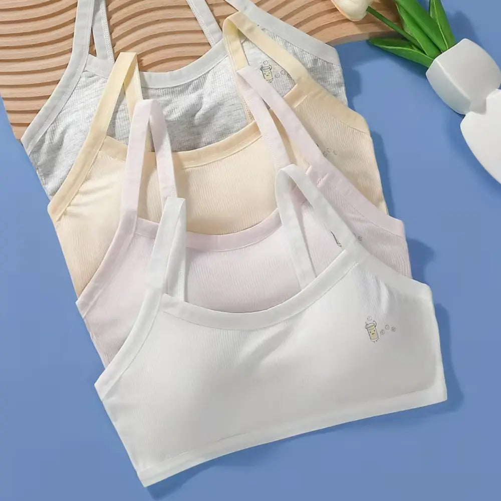 Padded Pack Of 4 Teenage Girls Cotton Training Bra