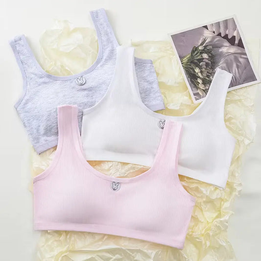 Padded Pack Of 4 Teenage Girls Cotton Training Bra