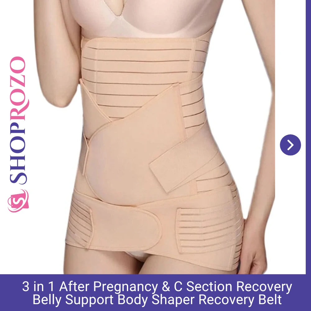 3 in 1 After Pregnancy & C Section Recovery Belly Support Body Shaper ( Recovery Belt )