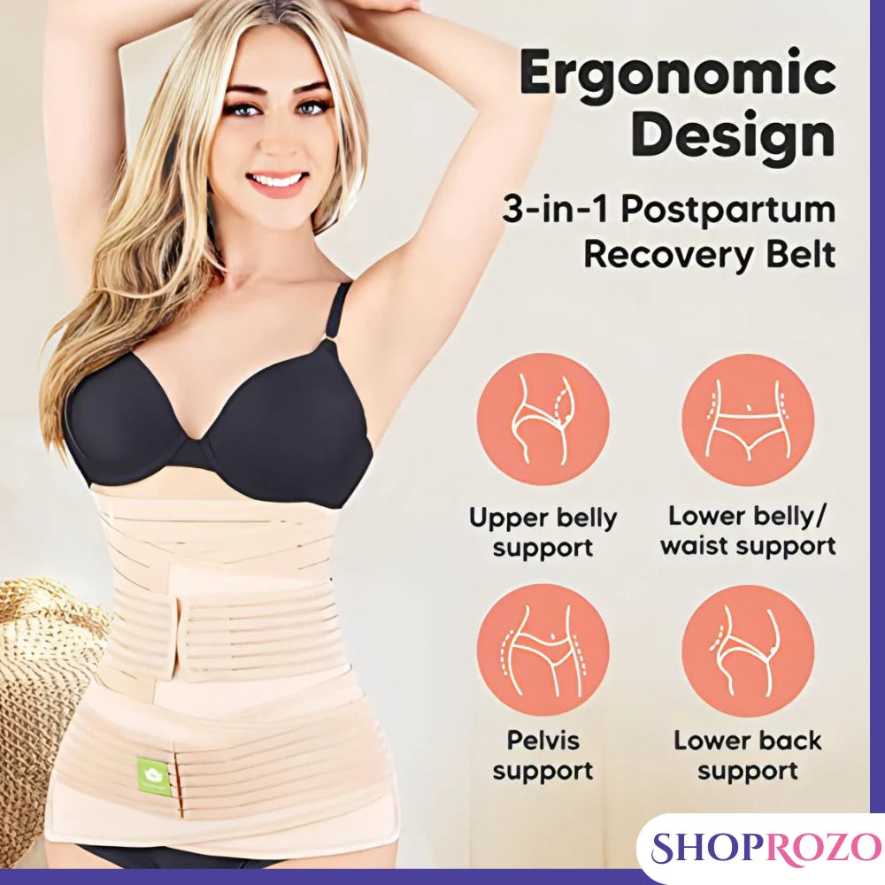 3 in 1 After Pregnancy & C Section Recovery Belly Support Body Shaper ( Recovery Belt )