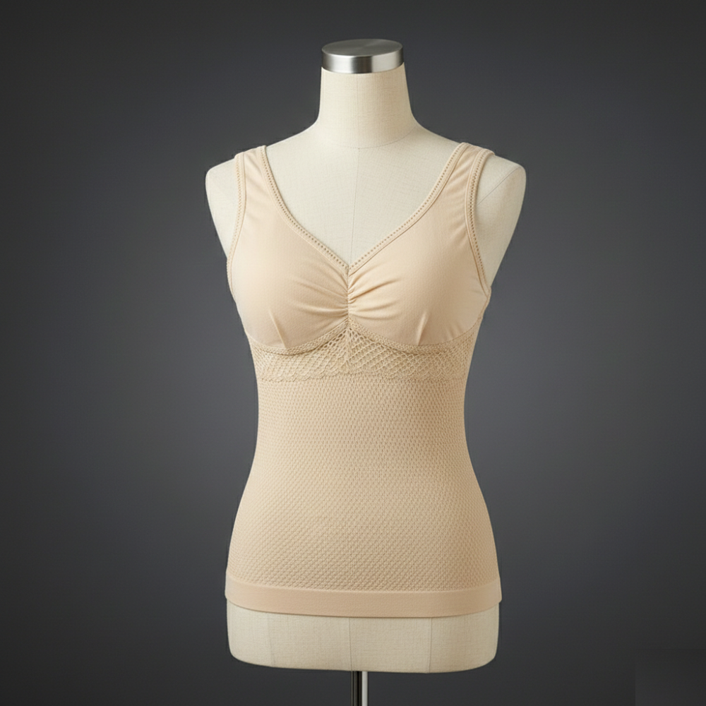 All-in-One Cami Shaper with Bra Support For Women
