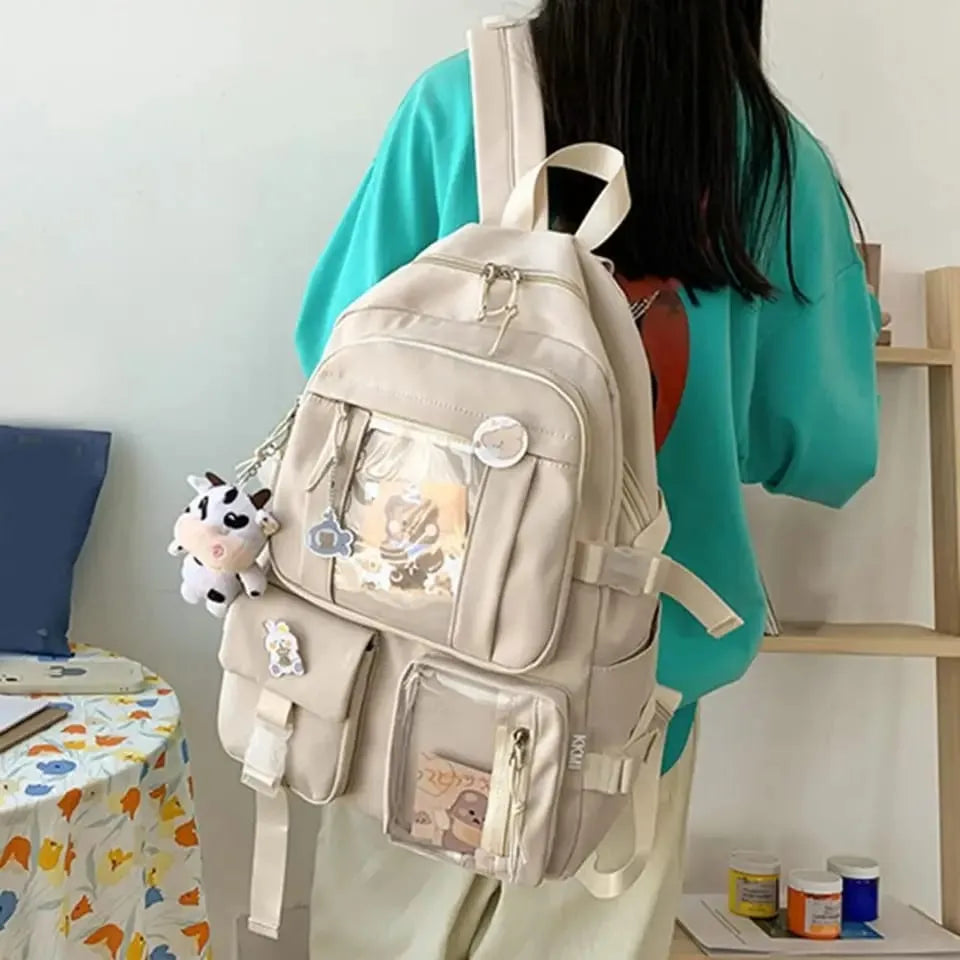 Cute Women Backpacks Multi-Pocket School Backpack for Student