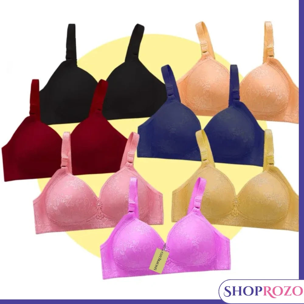 ShopRozo Bra for Women Ladies and Girls Foam Bra Random Colours and Pattern Brazier Blouse
