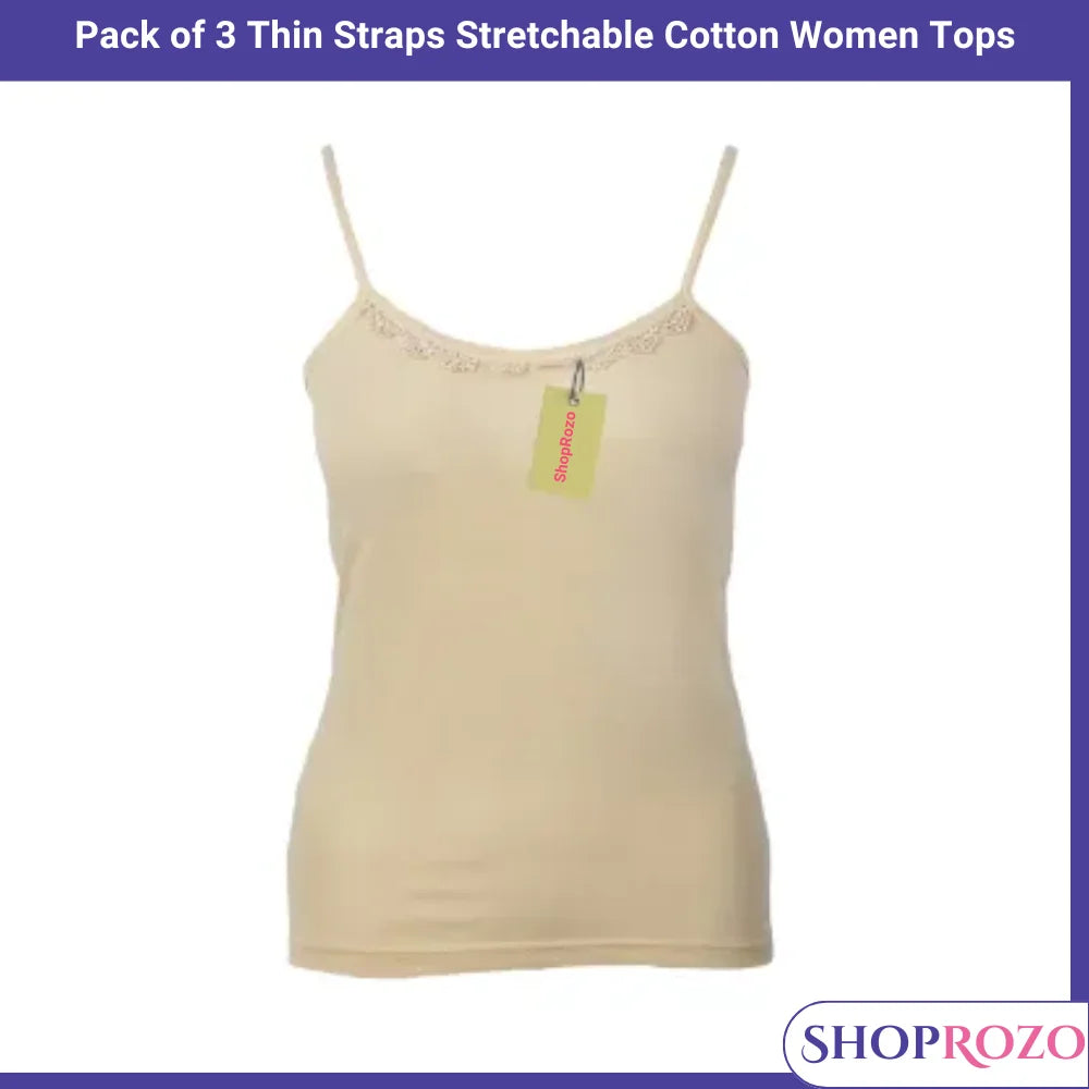 SHOPROZO Pack of 3 Camisole for Girls Tanktops for women Shameez