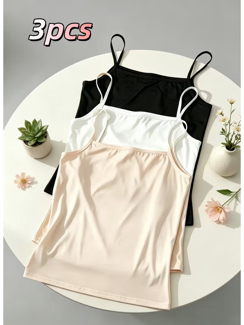 SHOPROZO Pack of 3 Camisole for Girls Tanktops for women Shameez