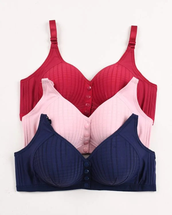 Ultra-Comfort Padded Button Bra — Perfect Fit, Perfect Style!