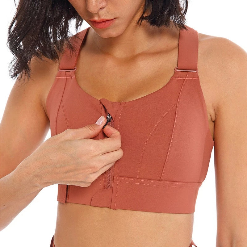 Front Zipper High Impact Sports Bra for Women in Pakistan