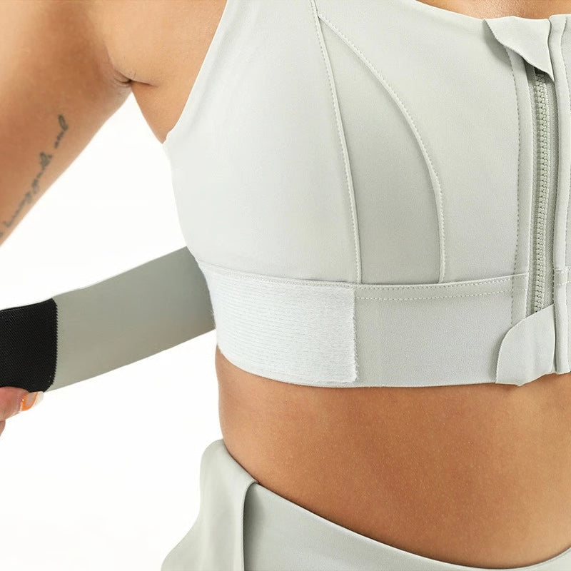 Front Zipper High Impact Sports Bra for Women in Pakistan