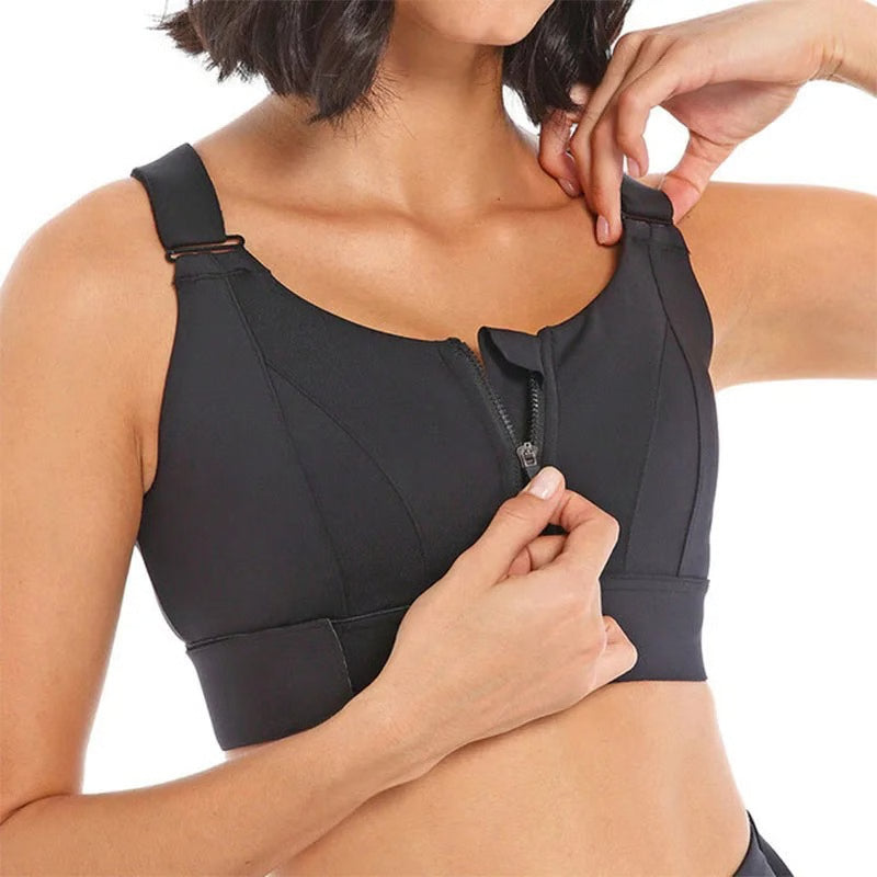 Front Zipper High Impact Sports Bra for Women in Pakistan
