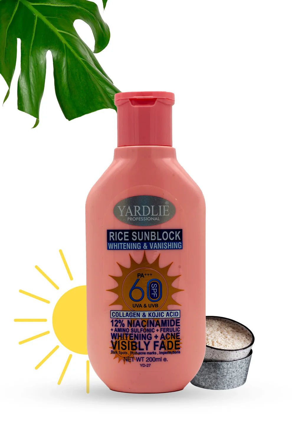 Yardlie Complete Skin Care Deal – Rice Face Wash, Cream & SPF 60 Sunblock Combo