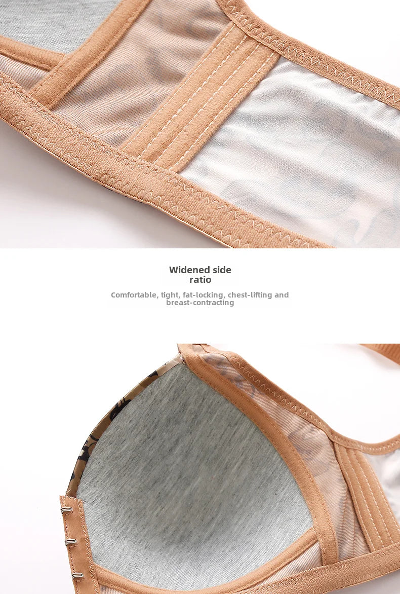 Leopard Printed Front Open Padded Bra