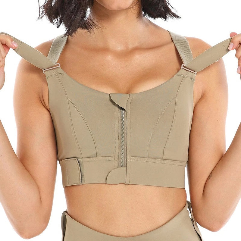 Front Zipper High Impact Sports Bra for Women in Pakistan