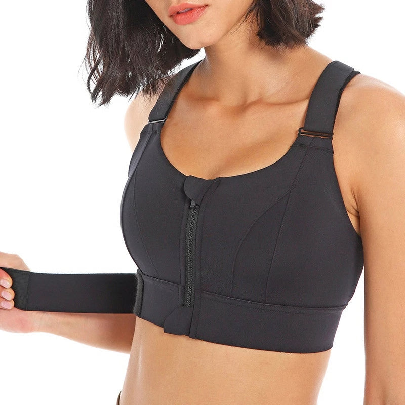 Front Zipper High Impact Sports Bra for Women in Pakistan