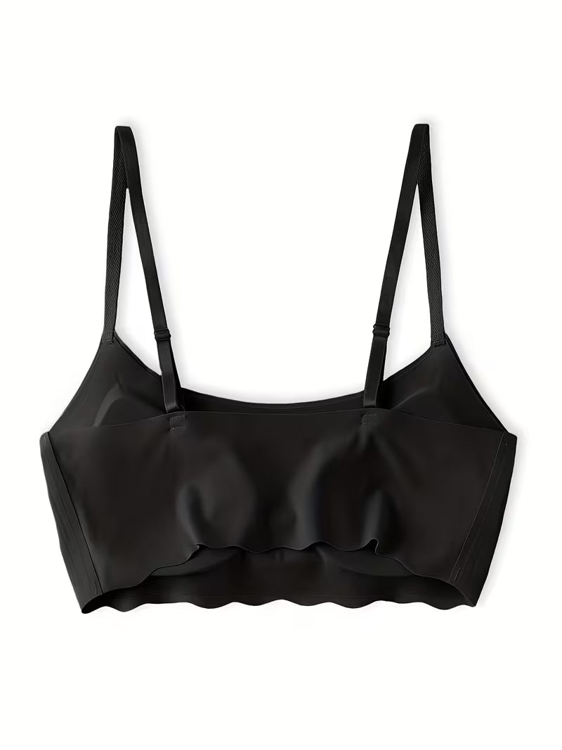 Nylon Push Up Bra for Women, Comfortable Seamless Back, Removable Pads, No Underwire