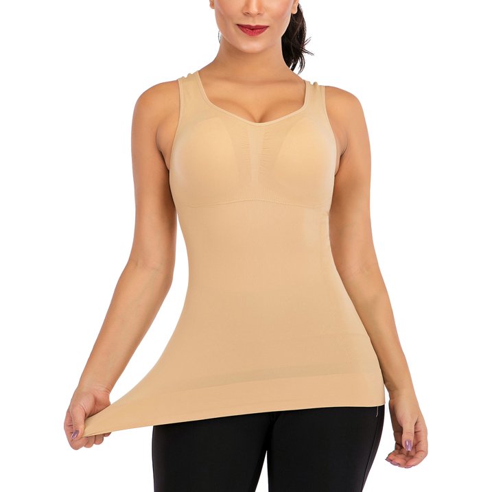 Women Tummy Control Camisole With Built In Bra |  Breathable & Stretchable