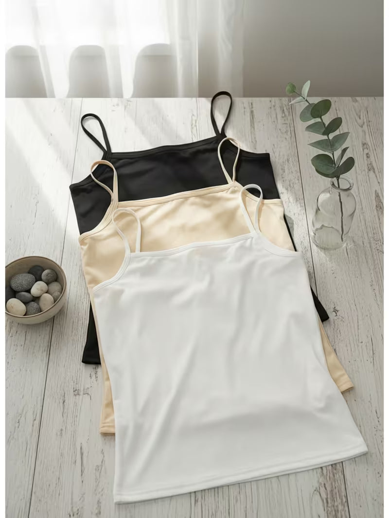 SHOPROZO Pack of 3 Camisole for Girls Tanktops for women Shameez