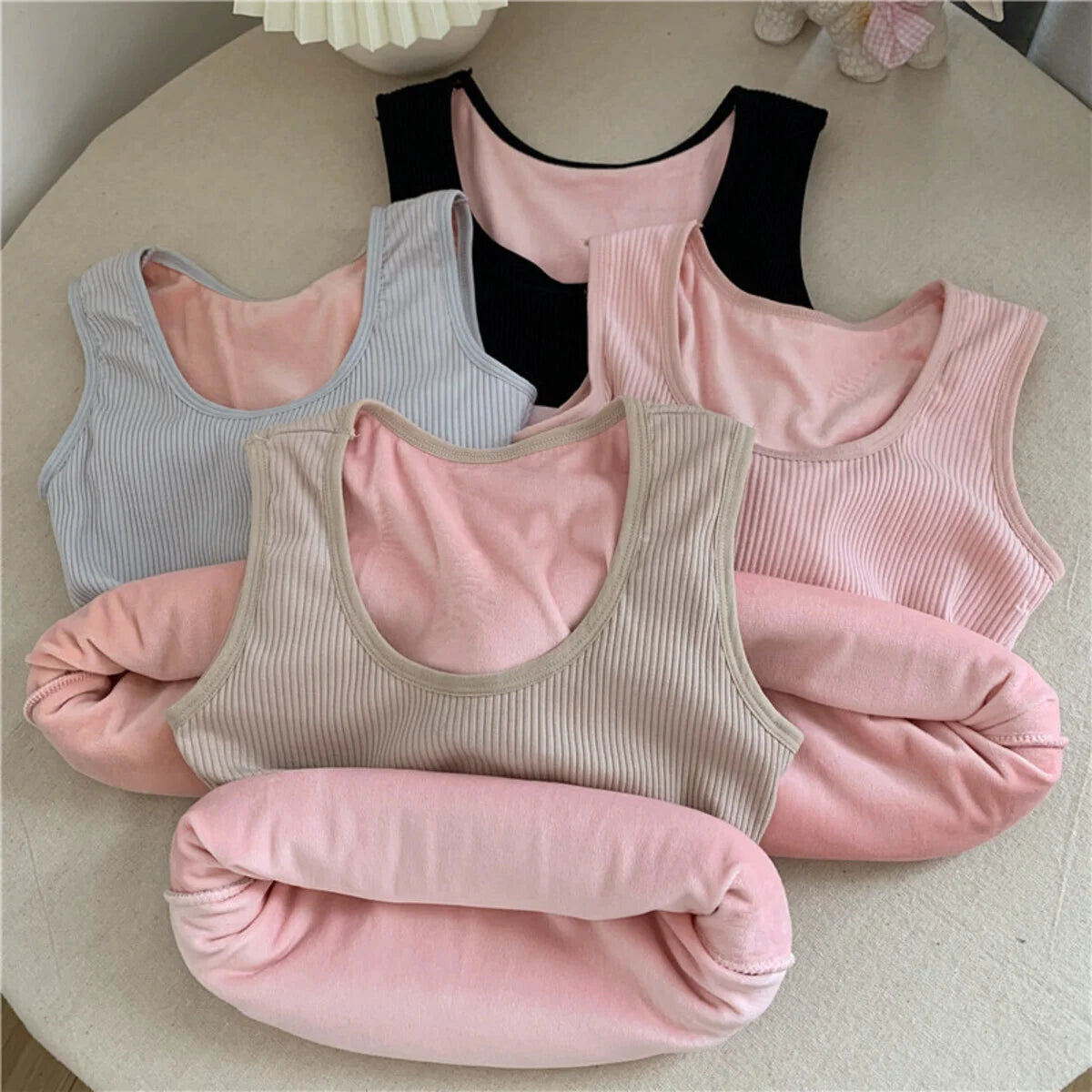 Women Fleece Body Warmer Body Inner Sleeveless Body Shaper